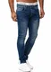 Code47 Designer Herren Jeans Hose Regular Skinny Fit Jeanshose Basic Stretch 602 Classic Blue Used 32/32