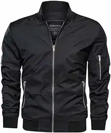 Bomberjacke Herren Winter Fliegerjacke Militär Übergangsjacke Männer Leicht Pilotenjacke USA Bomber Jacke Pilot Outdoor Taktische Military Windjacke Herbstjacke Schwarz