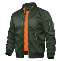 TACVASEN Herren Bomberjacke Fliegerjacke Pilotenjacke Armeegrün