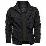 EKLENTSON Herren Jacke Cargo Montagemodell Schwarz
