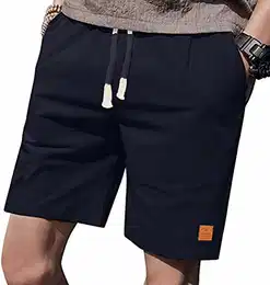 Kurze Hosen Herren Shorts Sommer Bermuda Dünn mit Taschen(2ZD Blue M)