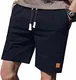 Tansozer Kurze Hosen Herren Shorts Sommer Bermuda Dünn mit Taschen(2ZD Blue M)