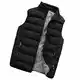 ZEVONDA Herren Weste - Steppweste Outdoor Weste Mit Stehkragen Winterjacke Herbst Freizeit Wärme Outdoorweste Ärmellos Große Größe, Schwarz/EU M = Tag XL
