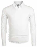 MOCOTONO Herren Pullover V-Ausschnitt Langarmshirt Strickpullover Weiß