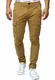 Indicode Herren Mathews Cargohose aus Baumwolle mit 8 Taschen   Lange Regular Fit Cargo Hose Baumwollhose Freizeithose Wanderhose Trekkinghose Men Pants Outdoorhose für Männer Amber M