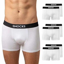 Boxershorts Herren (6er Pack) Keine Löcher Dank Anti Loch Garantie aus Bio Baumwolle Weiß Größe M Unterhosen Männer Unterwäsche Boxer