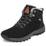 Mishansha Winterstiefel Herren Damen Wasserdicht Winterschuhe Warme Wanderschuhe Outdoor Boots Schneestiefel Schwarz