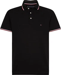 Tommy Hilfiger Herren Tommy Tipped Slim Polo Poloshirt Schwarz/black