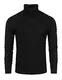 COOFANDY Pullover Herren Rollkragen Slim Fit Langarm Wollkragen Pullover Weiche, Warme Und Bequeme (42-Schwarz, Medium)
