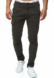 Herren Mathews Cargohose aus Baumwolle mit 8 Taschen Lange Regular Fit Cargo Hose Baumwollhose Freizeithose Wanderhose Trekkinghose Men Pants Outdoorhose für Männer Raven M