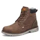 Mishansha Herren Winterschuhe Gefüttert Wasserdicht Herrenstiefel Winter Outdoor Kurzschaft Stiefel Braun Gr.43
