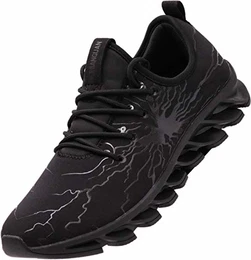 Laufschuhe Herren Sportschuhe Männer Licht Turnschuhe Freizeitschuhe Atmungsaktiv Herren Schuhe rutschfeste Sneaker Männer Schwarz 43 EU (44 Asien)