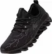 BRONAX Laufschuhe Herren Sportschuhe Männer Licht Turnschuhe Freizeitschuhe Atmungsaktiv Herren Schuhe rutschfeste Sneaker Männer Schwarz 43 EU (44 Asien)