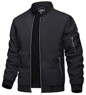 TACVASEN Herren Bomberjacke Fliegerjacke Übergangsjacke Pilotenjacke