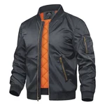 TACVASEN Herren Bomberjacke Fliegerjacke Pilotenjacke Dunkelgrau
