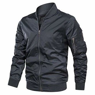 TACVASEN Bomberjacke Herren Übergangsjacke Grau TACVASEN Bomberjacke Herren Übergangsjacke Grau