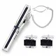 BagTu Shinning Galaxy Stone Manschettenknöpfe und Krawattenklammer-Set mit Geschenkbox und Grußkarte, Strip Galaxy Dark Blue Manschettenknöpfe und Krawattenklammer-Geschenkset für Herren