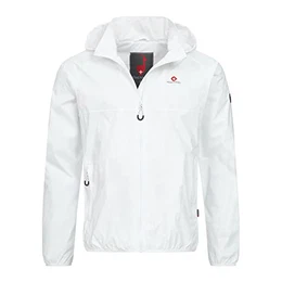 39C15 Rigi Herren Regen Jacke Outdoor Rain Freizeitjacke Weiß Gr. M