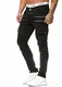 Code47 Herren Jeans Denim Slim Fit Used Design Modell 5161 Schwarz 32/32