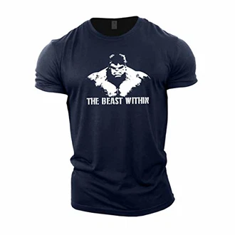 GYMTIER Bodybuilding T-Shirt der Männer Beast Within GYMTIER Bodybuilding T-Shirt der Männer Beast Within