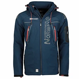 Techno Softshelljacke Herren Kapuze abnehmbar, Navy, M