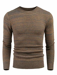 Herren Knit Crew Neck Pullover Sweater mit Rundhalskragen aus hochwertiger Baumwollmischung