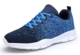 Sportschuhe Laufschuhe Atmungsaktiv Leichte Turnschuhe Gym Fitness Sneaker für Herren Damen (Blau, Numeric_43)