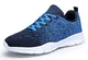 KOUDYEN Laufschuhe Atmungsaktiv Turnschuhe Schnürer Sportschuhe Sneaker für Herren Damen, 43 EU, Blau