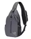 WATERFLY Sling Rucksack Sling Bag Schulterrucksack Umhängetasche Verstellbarer Rucksackgurt Wandern Brust Rucksack für Herren und Damen Dunkelgrau