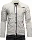 Crone Vego Herren Eco-Lederjacke Cleane Leichte Basic Jacke Vegan (M, Creme Beige (Ecoleder))