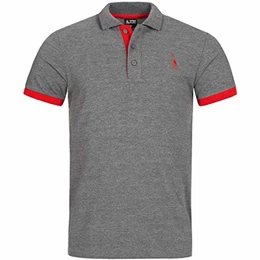 Herren Poloshirt Polohemd Basic Kurzarm Einfarbig Slim Fit Polo Shirt Baumwolle T-Shirt Polokragen M-XXXL Modell 1404ST Antrazit M
