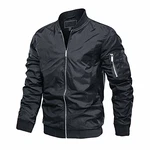 MAGCOMSEN Herren Pilotenjacke Übergangsjacke Fliegerjacke Grau