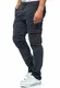 Indicode Herren Broadwick Cargohose aus Baumwolle mit 6 Taschen   Lange Regular Fit Cargo Hose Baumwollhose Freizeithose Wanderhose Trekkinghose Pants Outdoorhose für Männer Navy M