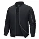 MAGCOMSEN Blouson Herren Jacke Leichte Bomberjacke Winddichte Übergangsjacke Freizeit Fliegerjacke mit Taschen, Schwarz, XL