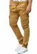 Indicode Herren Broadwick Cargohose aus Baumwolle mit 6 Taschen   Lange Regular Fit Cargo Hose Baumwollhose Freizeithose Wanderhose Trekkinghose Pants Outdoorhose für Männer Amber M