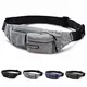 Fitgriff® Bauchtasche Slim Fit für Damen und Herren - Gürteltasche, Hüfttasche, Brusttasche, Fanny Pack - Gürtel Tasche (Grey, Large)