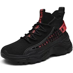 XIDISO Herren Sportschuhe Modisch Turnschuhe Schwarz