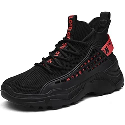 XIDISO Herren Sportschuhe Modisch Turnschuhe Schwarz