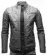 Crone Epic Herren Lederjacke Cleane Basic Echtleder Jacke (M, Heavy Washed Pearl Grey (Rindsleder))