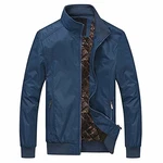 YOUTHUP Herren Langarm Jacke für Business Freizeit (1601) Blau