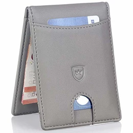 ® Premium Herren Geldbörse mit Geldklammer Portemonnaie klein Geldbeutel Männer Portmonee RFID Portmonaise Slim Wallet Geldtasche Brieftasche Kreditkartenetui Kartenetui Geldclip
