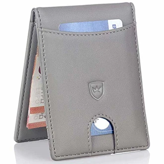 Kronenschein® Herren Geldbörse mit Geldklammer Portemonnaie klein RFID Slim Wallet Kronenschein® Herren Geldbörse mit Geldklammer Portemonnaie klein RFID Slim Wallet