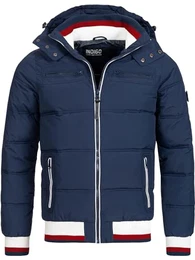 Herren Marlon Steppjacke in Daunenjacken-Optik Winterjacke Übergangsjacke Navy Mix M