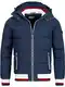 Indicode Herren Marlon Steppjacke in Daunenjacken-Optik   Winterjacke Übergangsjacke Navy Mix M