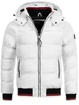 Indicode Herren Marlon Steppjacke in Daunenjacken-Optik Winterjacke Übergangsjacke Optical White