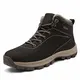 UBFEN Schneestiefel Herren Damen Warm Gefütterte Winterschuhe Winterstiefel Stiefeletten Winter Sports Outdoor Trekking Wander Stiefel Schuhe High Top Sneaker 43 EU Braun