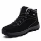 UBFEN Schneestiefel Herren Damen Warm Gefütterte Winterschuhe Winterstiefel Stiefeletten Winter Sports Outdoor Trekking Wander Stiefel Schuhe High Top Sneaker 43 EU Schwarz