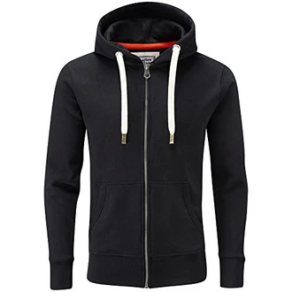 Charles Wilson Original-Kapuzenpullover mit Reißverschluss Schwarz (0819)