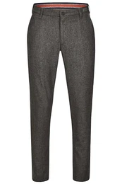 aubi: Modern Fit Herren Businesshose Anzughose Ceramica Fischgrat Chino Modell 288, Farbe:anthrazit (52), Größe:25