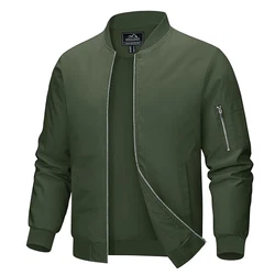 MAGCOMSEN Herren Pilotenjacke Übergangsjacke Fliegerjacke Armeegrün